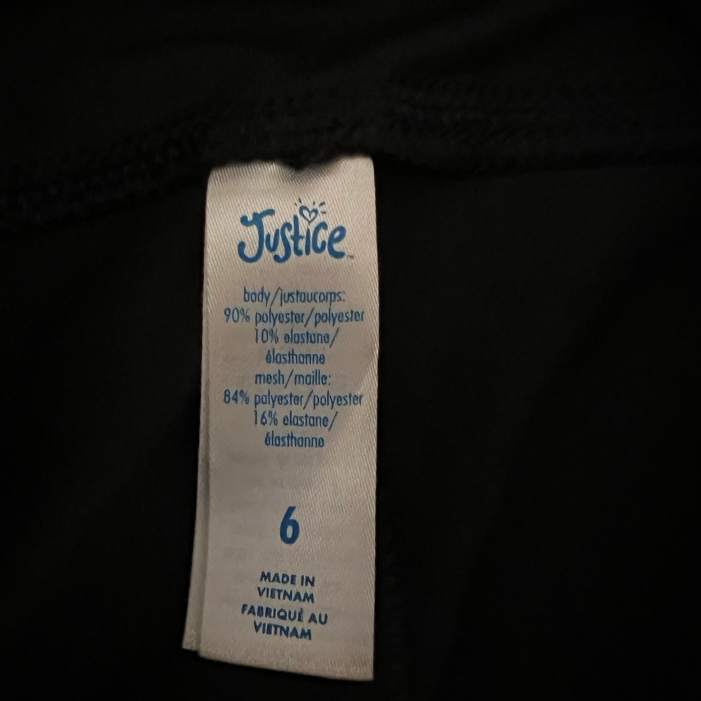 Justice girl’s black leggings - Picture 2 of 3